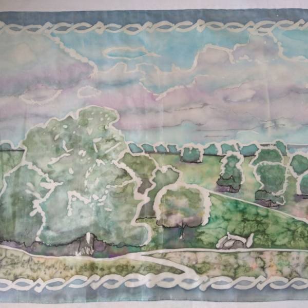 Castle Wardi vaatega salli fragment